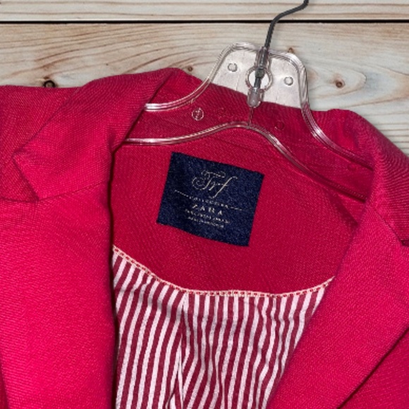 Pink blazer flattering vintage summer jacket - Picture 4 of 5